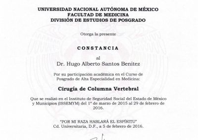 Certificado de la UNAM (Universidad Autónoma de México)